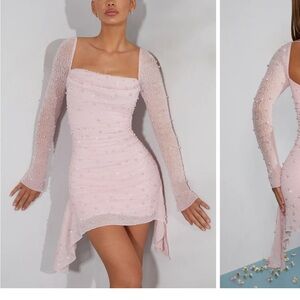 Oh Polly embellished pink dress